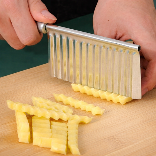 Cortador Ondulado de Batata e Legumes em Aço Inox