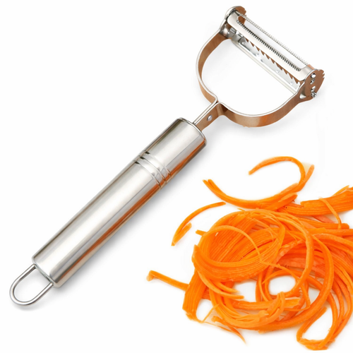 Descascador Inox 2 em 1 – Dupla Lâmina Profissional