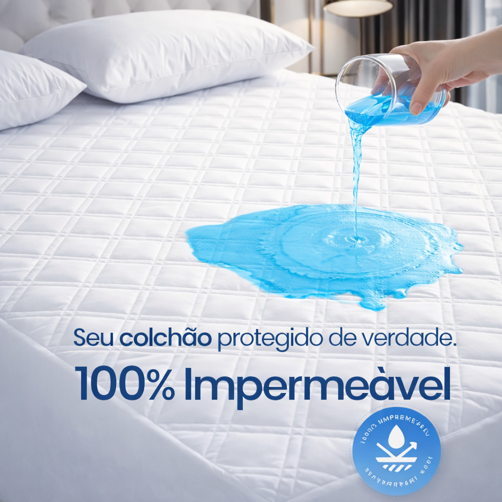 Protetor Impermeável BedShield™ - Seu colchão sempre seco e protegido