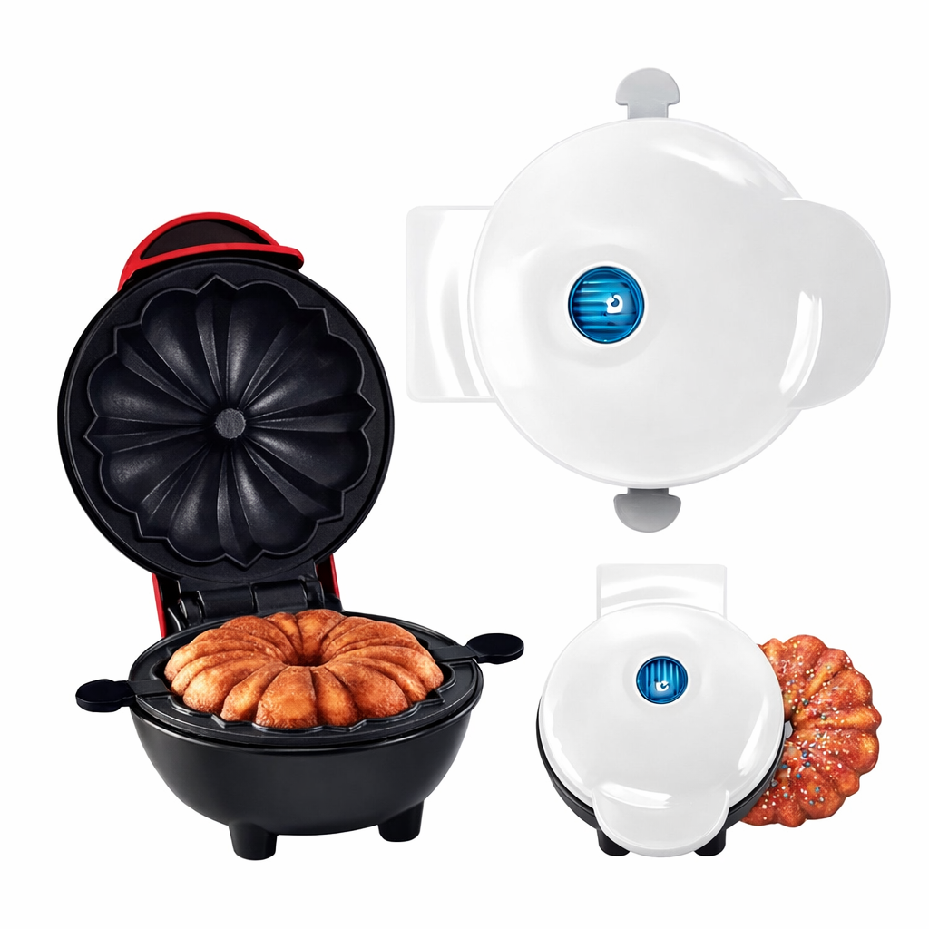 Mini Máquina de Bolo Elétrica – Faça Bolos Perfeitos em Minutos 🍰