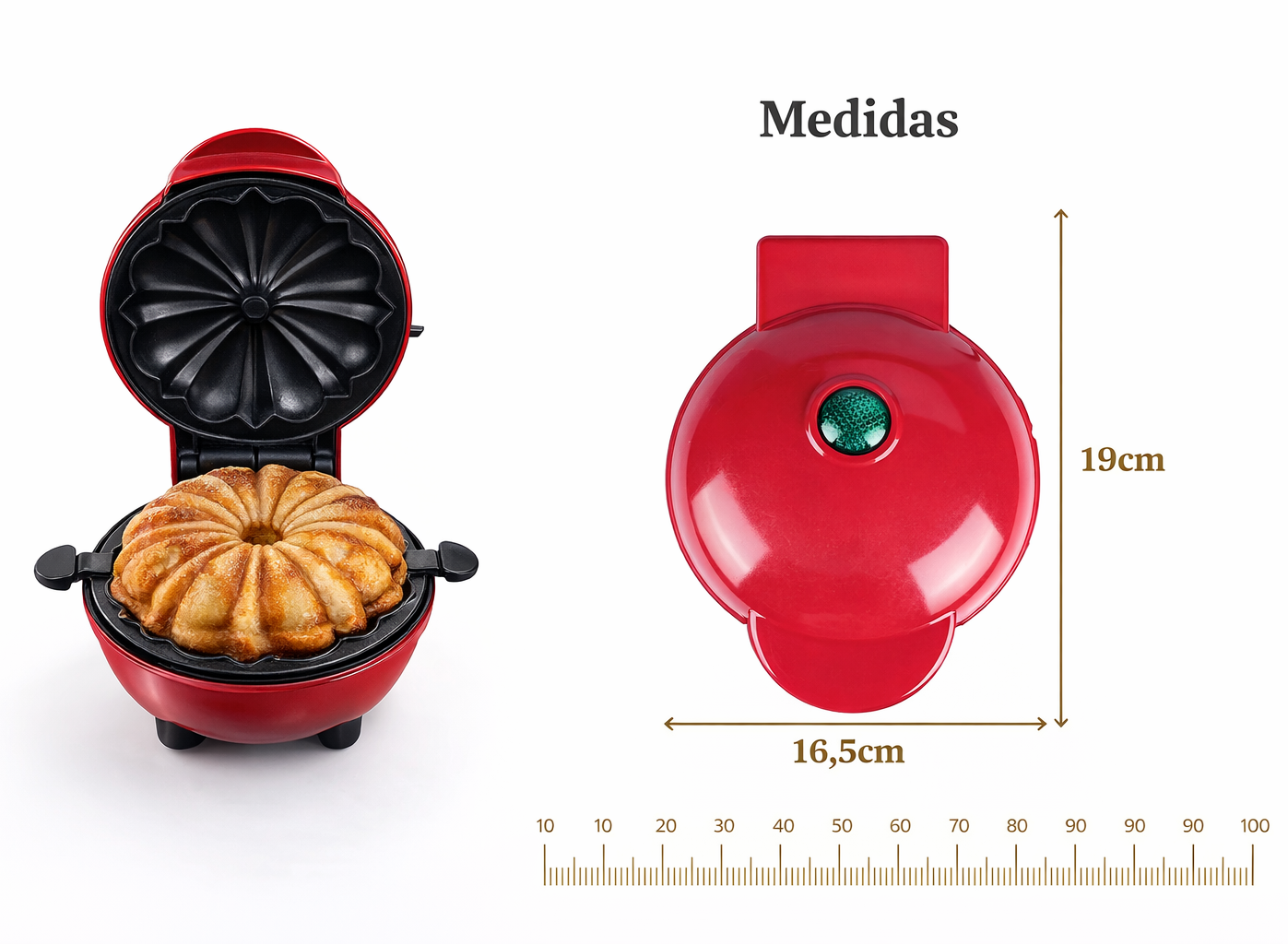 Mini Máquina de Bolo Elétrica – Faça Bolos Perfeitos em Minutos 🍰