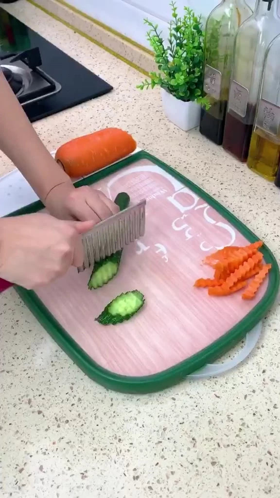 Cortador Ondulado De Batata legumes De Aço Inoxidável/Faca Corte Batata Ondulada Legumes Cozinha Aço Inox Chips CLINK