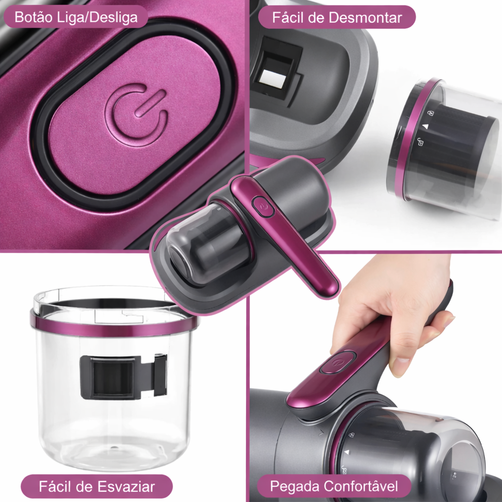 Aspirador Antiácaro Pro™ - Elimine ácaros e poeiras invisíveis e respire melhor todos os dias