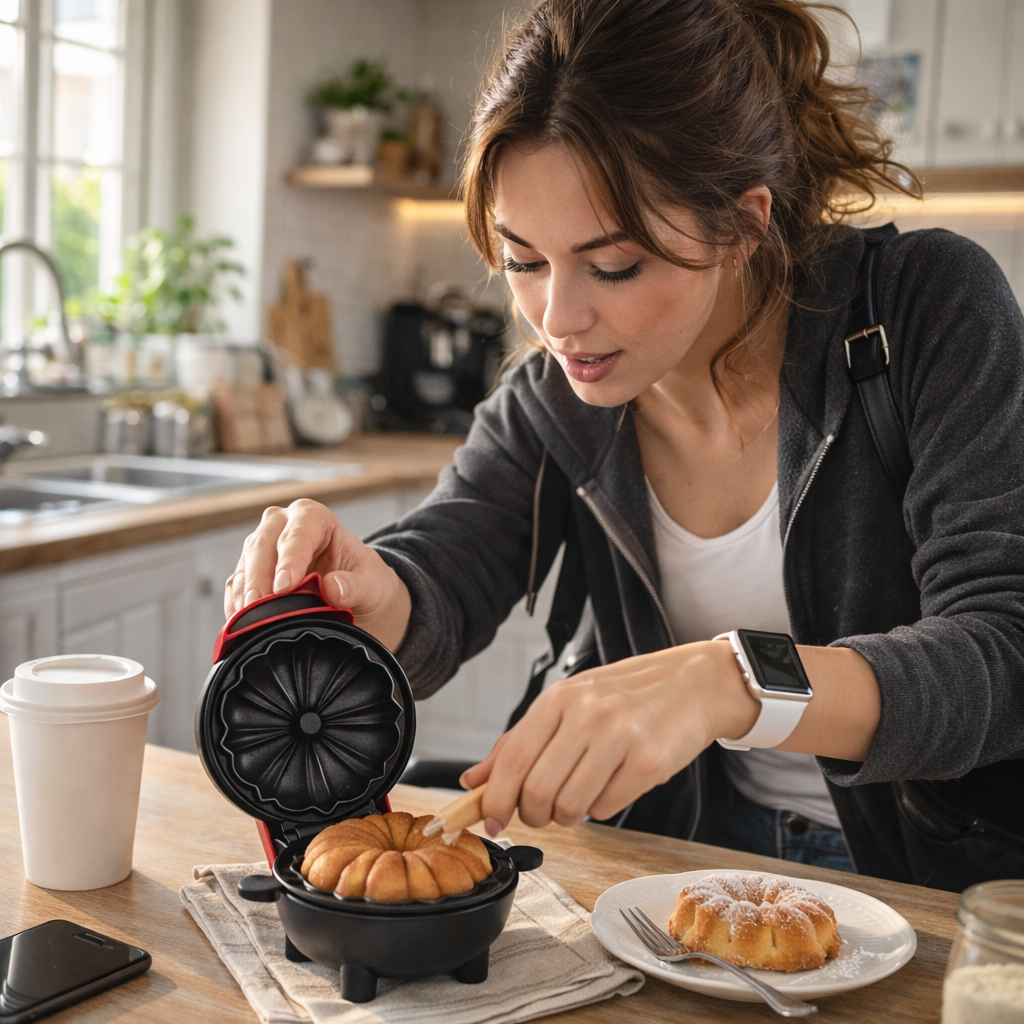Mini Máquina de Bolo Elétrica – Faça Bolos Perfeitos em Minutos 🍰