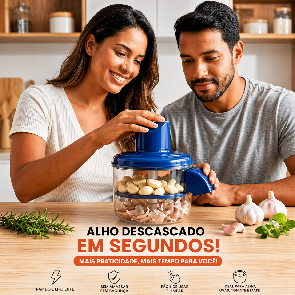 DescascaFácil Elétrico™ | Descasque em segundos sem esforço