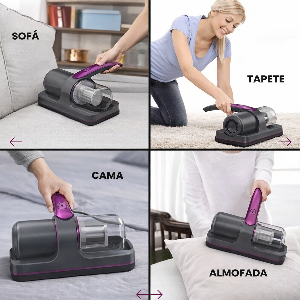 Aspirador Antiácaro Pro™ - Elimine ácaros e poeiras invisíveis e respire melhor todos os dias