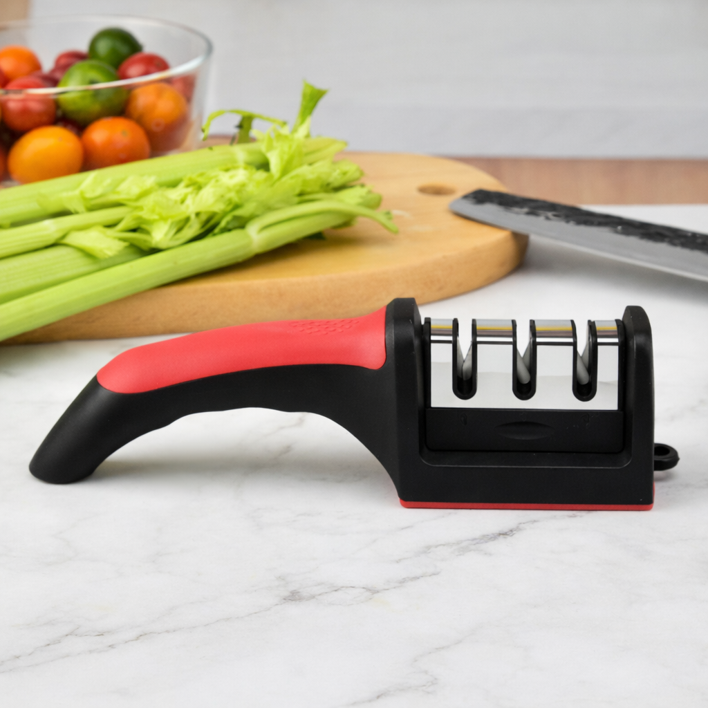 Afiador ChefPro Elite 3 Etapas – Corte Perfeito em Segundos