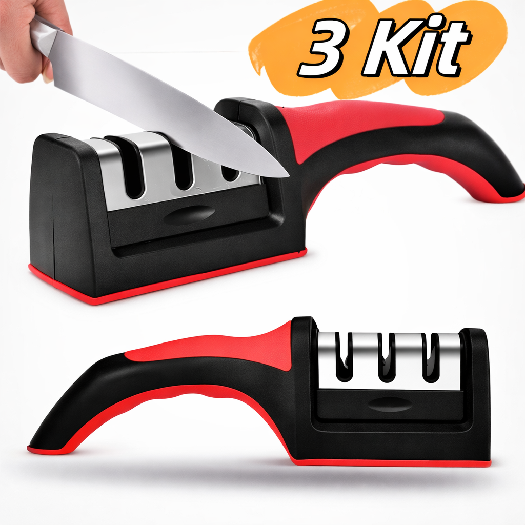 Afiador ChefPro Elite 3 Etapas – Corte Perfeito em Segundos