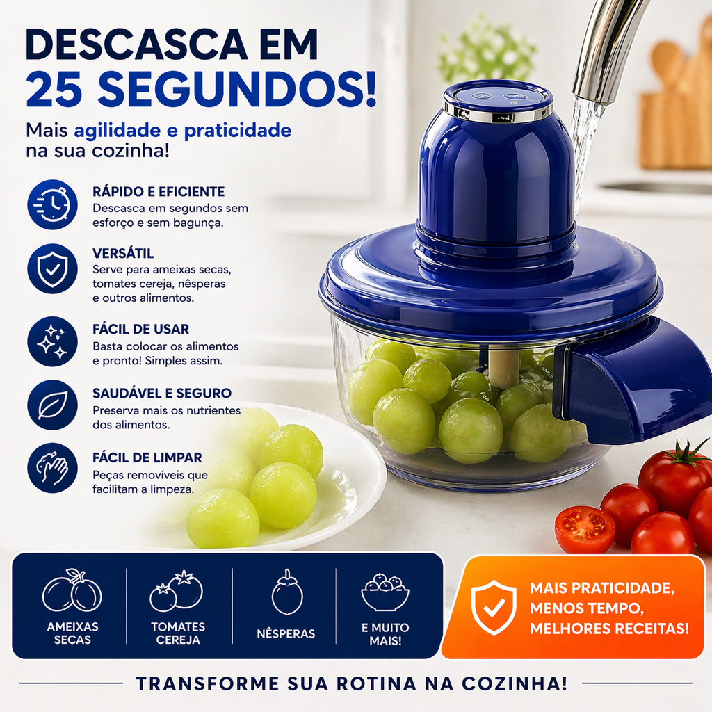 DescascaFácil Elétrico™ | Descasque em segundos sem esforço