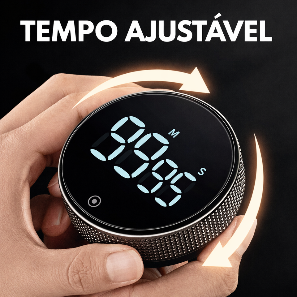 Timer Digital Inteligente - para Cozinha e Produtividade: tenha controle total do seu tempo!