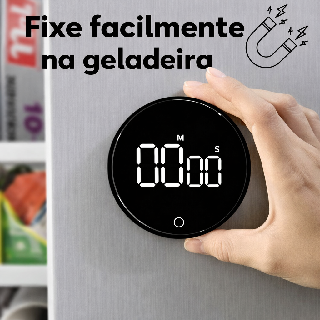 Timer Digital Inteligente - para Cozinha e Produtividade: tenha controle total do seu tempo!