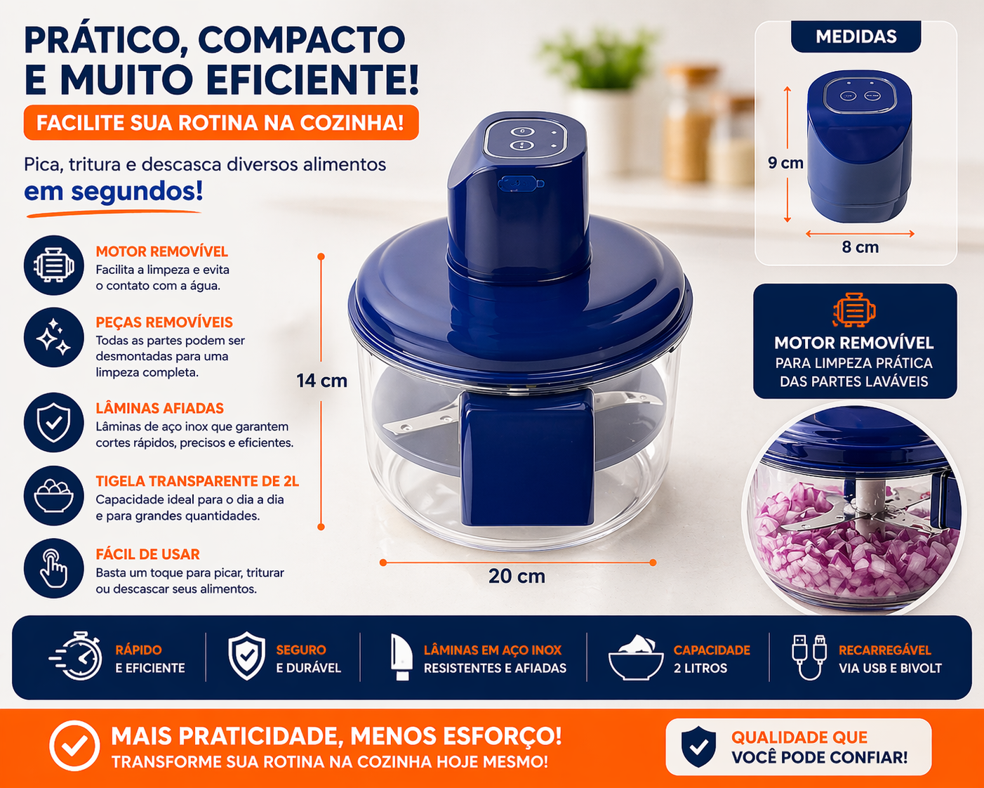 DescascaFácil Elétrico™ | Descasque em segundos sem esforço