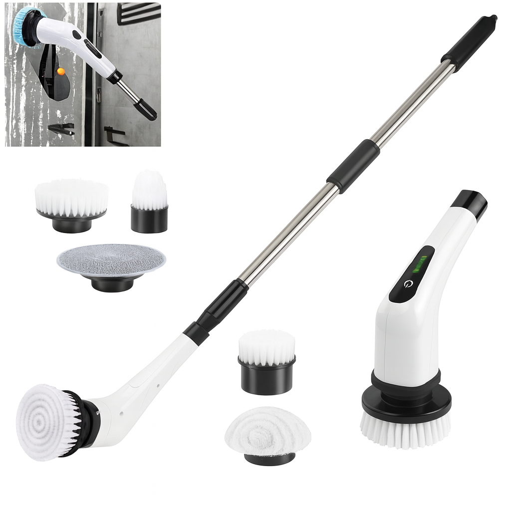 Esfregão Elétrico 9 Em 1 Sem fio Escova De Limpeza Pesada Multiuso Recarregável Giratória