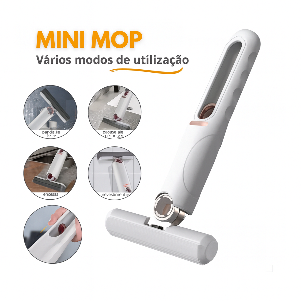 Kit 2 Rodinho De Pia Cozinha Rodo Mini Mop Magico Limpa E Seca -retrátil