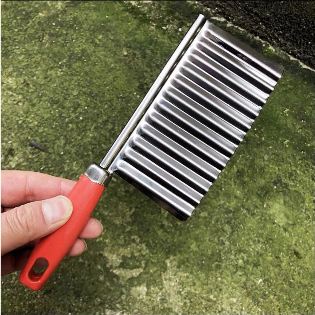 Cortador Ondulado De Batata legumes De Aço Inoxidável/Faca Corte Batata Ondulada Legumes Cozinha Aço Inox Chips CLINK