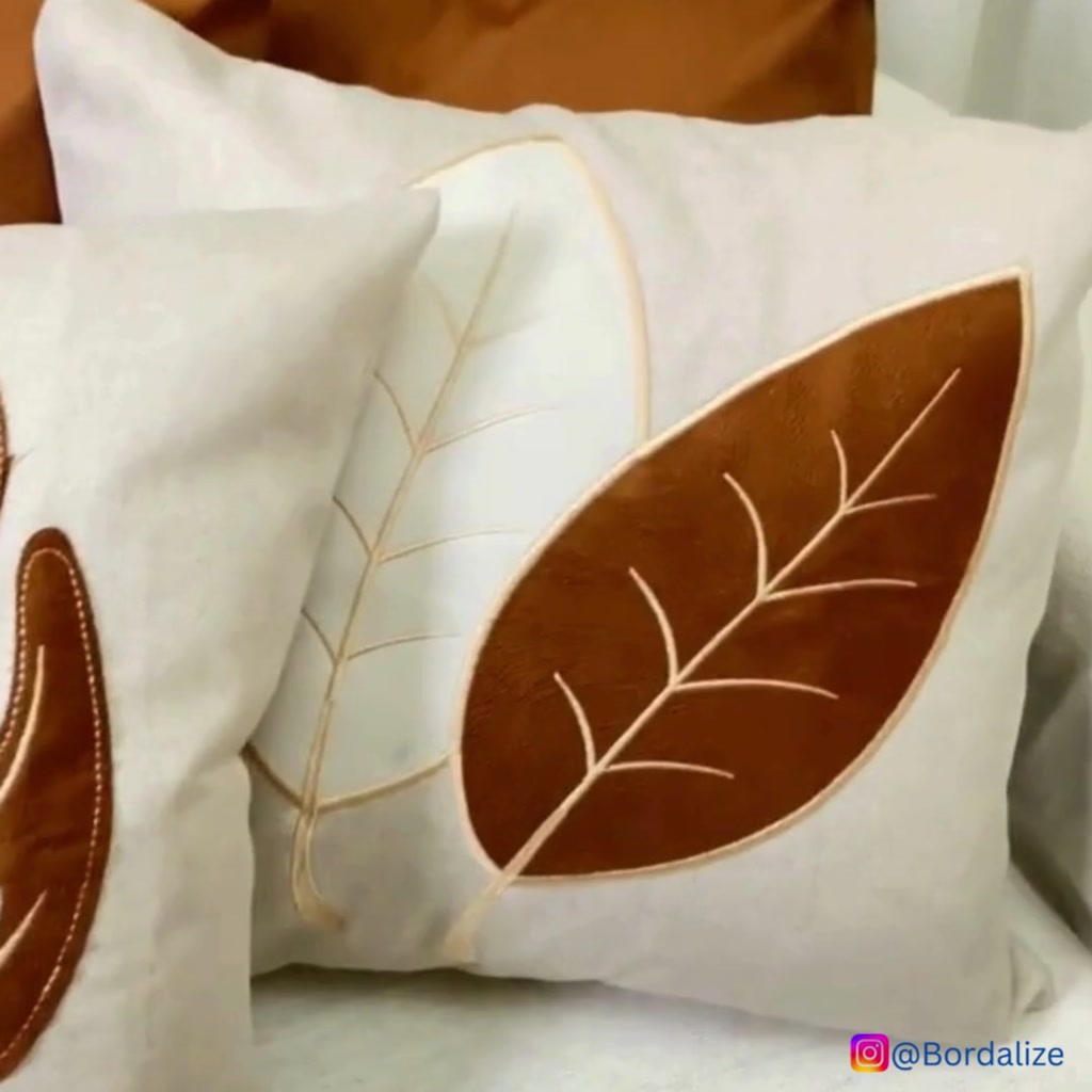 Kit de Capa de Almofada Linho Bordada Aplicada Decorativa - Escolha Sua Combinação