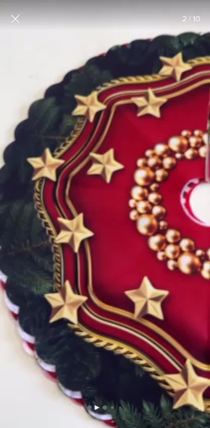 Saia Base Tapete Para Árvore De Natal Enfeite Decoração 70cm