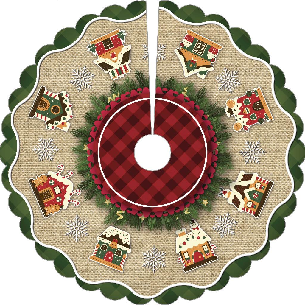 Saia Base Tapete Para Árvore De Natal Enfeite Decoração 70cm