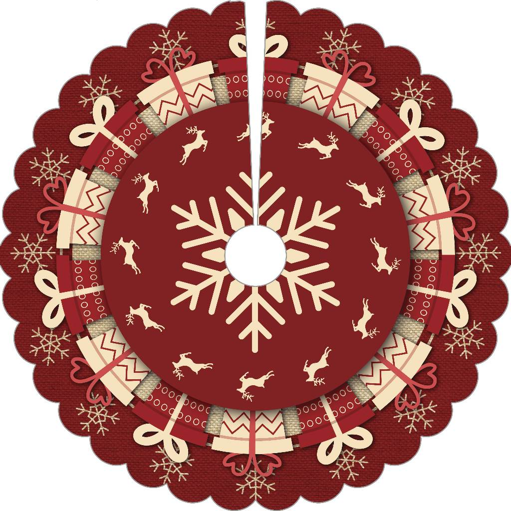 Saia Base Tapete Para Árvore De Natal Enfeite Decoração 70cm