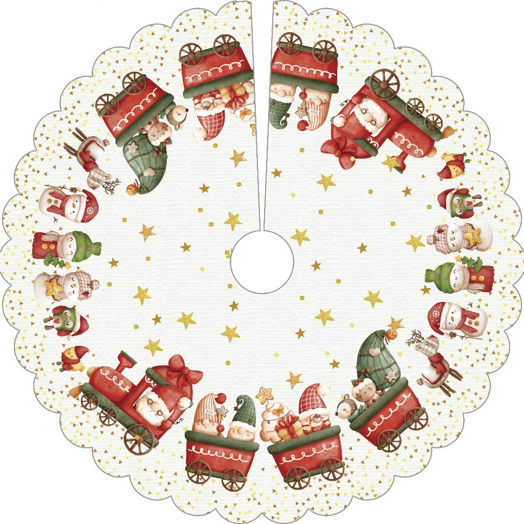 Saia Base Tapete Para Árvore De Natal Enfeite Decoração 70cm