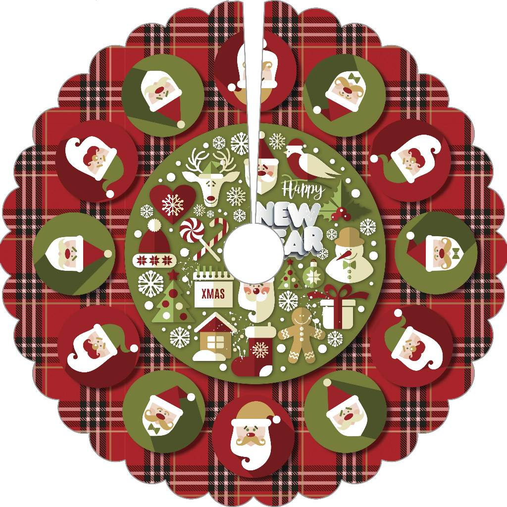 Saia Base Tapete Para Árvore De Natal Enfeite Decoração 70cm