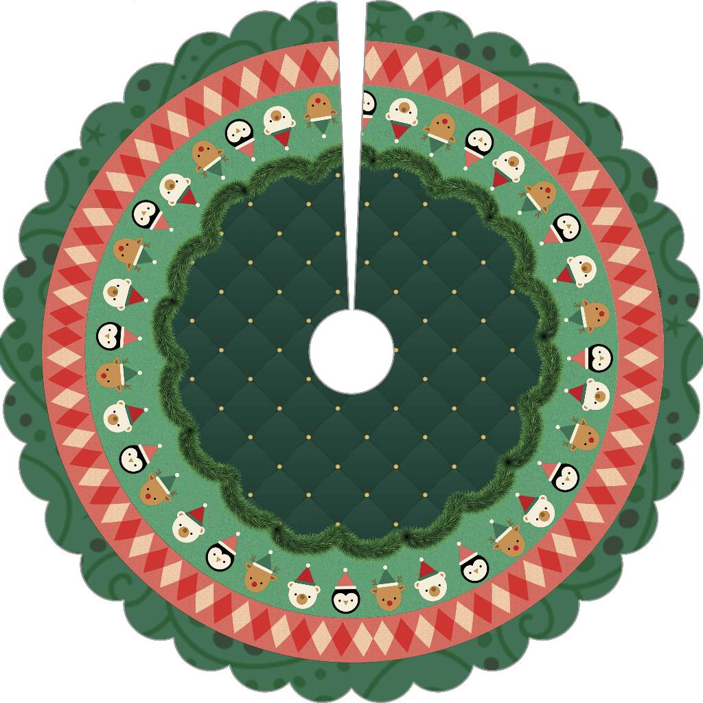 Saia Base Tapete Para Árvore De Natal Enfeite Decoração 70cm