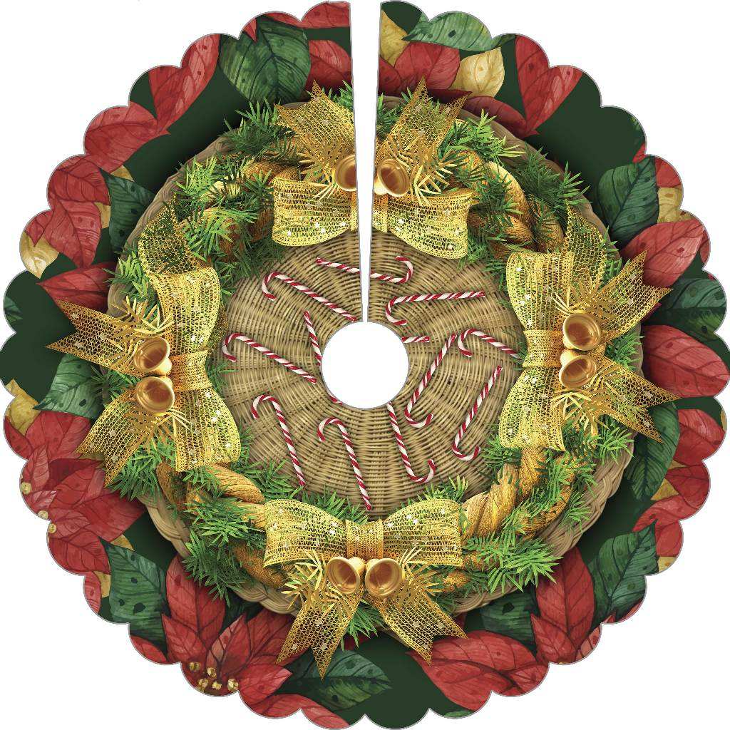 Saia Base Tapete Para Árvore De Natal Enfeite Decoração 70cm