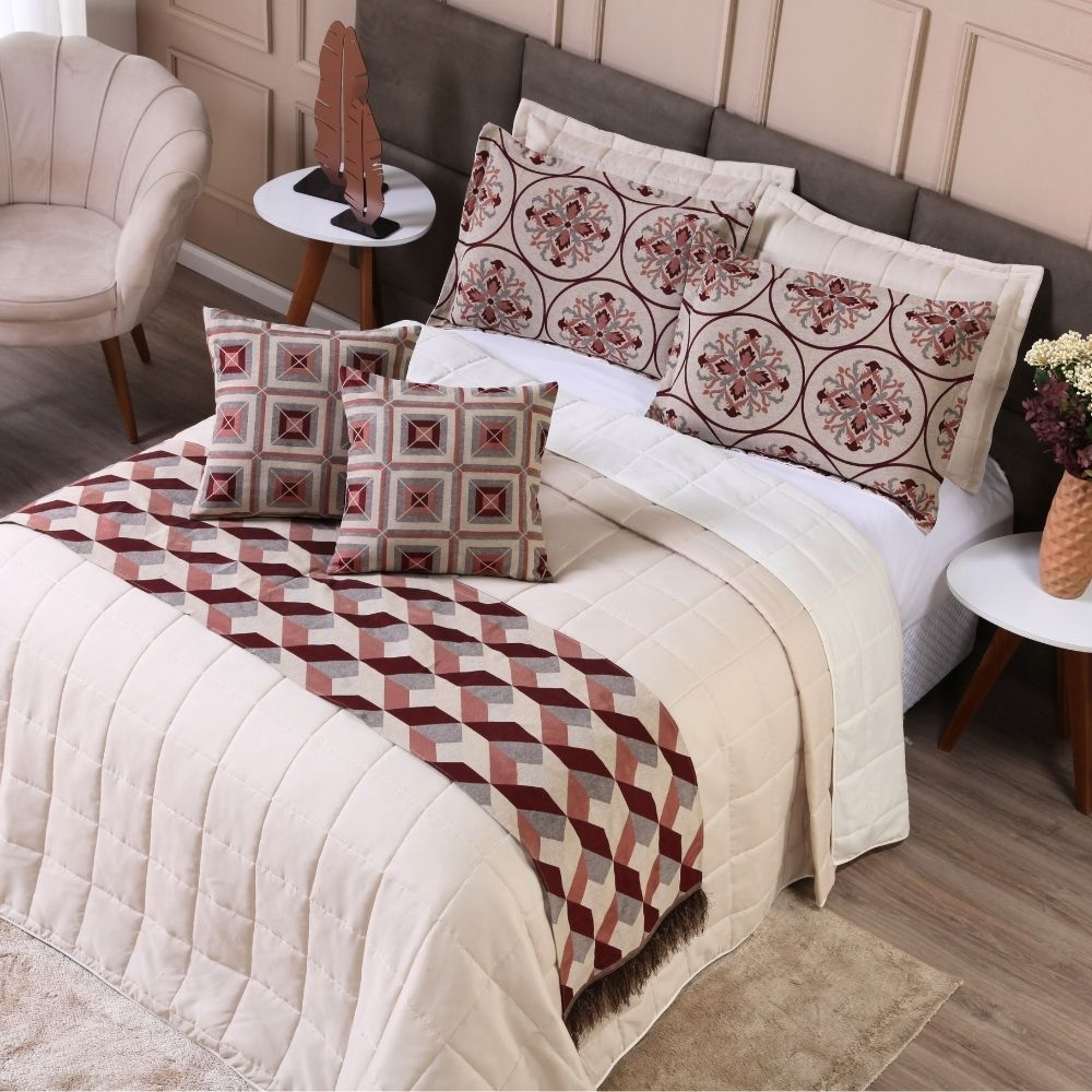 Kit Cobre Leito Casal Queen 6 Peças