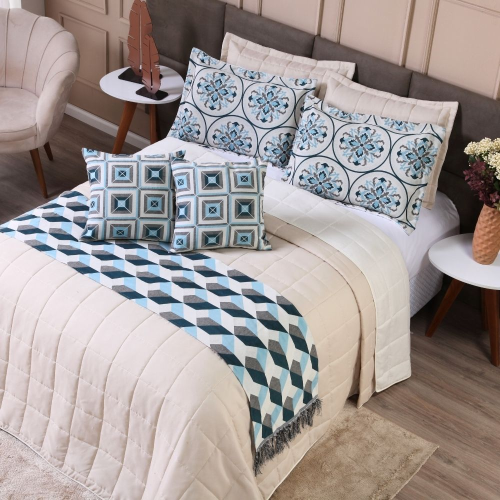 Kit Cobre Leito Casal Queen 6 Peças