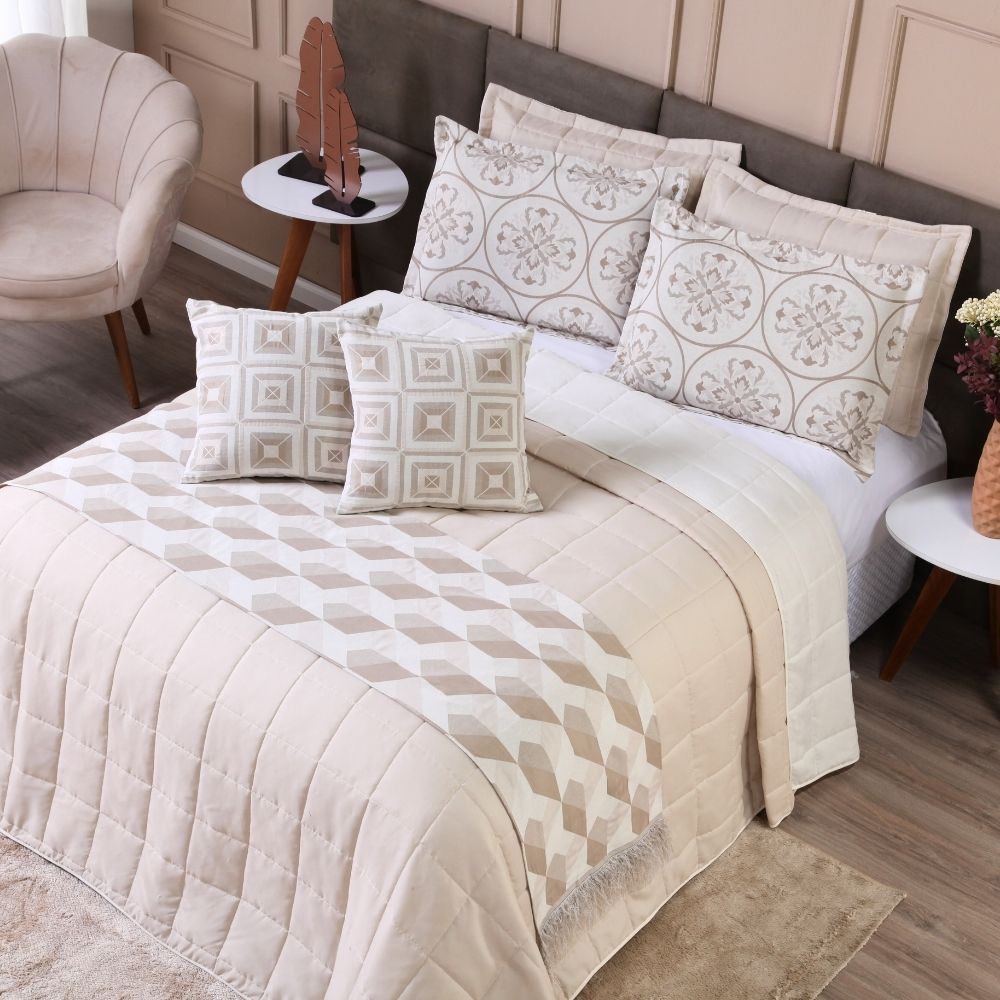 Kit Cobre Leito Casal Queen 6 Peças