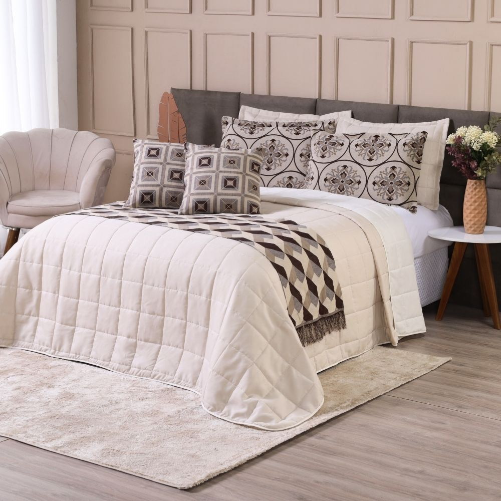 Kit Cobre Leito Casal Queen 6 Peças 