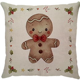 Capa de Almofada  Linho Estampado 43x43cm