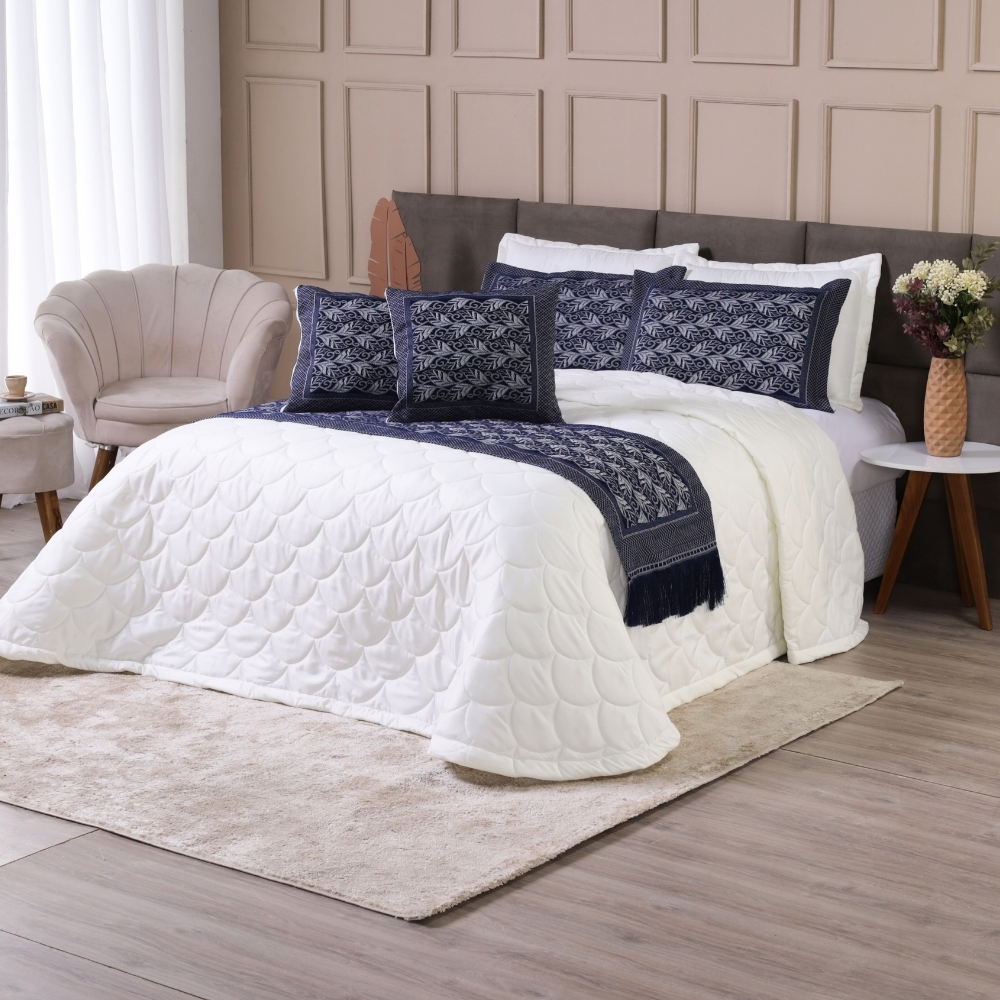 Kit Cobre Leito Casal Queen 6 Peças