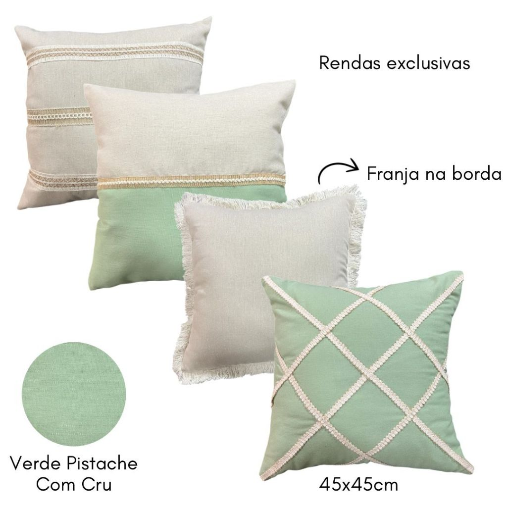 Kit 4 Capas De Almofada Estilo Boho Chic Rustico Decorativas