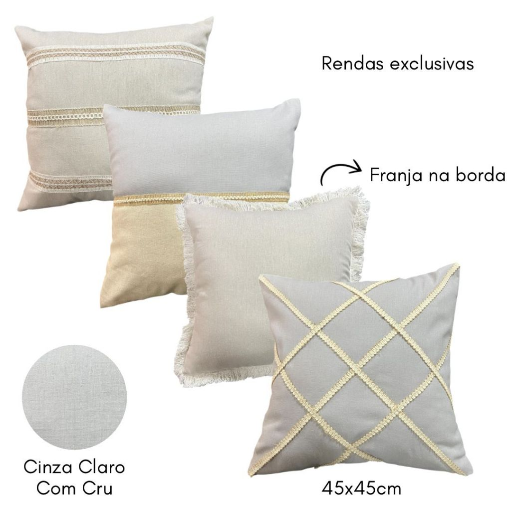 Kit 4 Capas De Almofada Estilo Boho Chic Rustico Decorativas