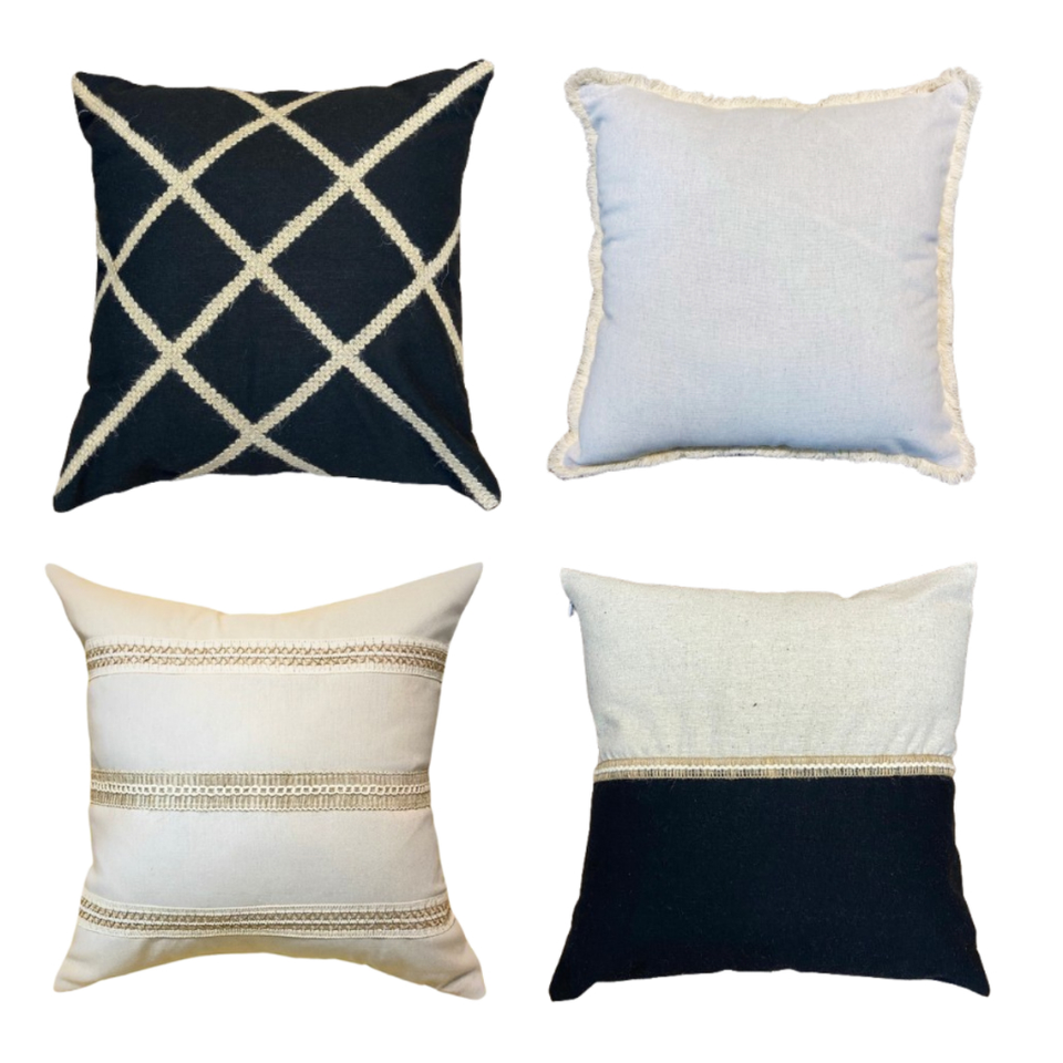 Kit 4 Capas De Almofada Estilo Boho Chic Rustico Decorativas