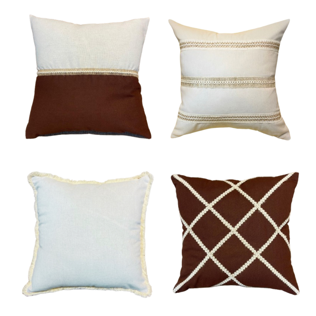 Kit 4 Capas De Almofada Estilo Boho Chic Rustico Decorativas