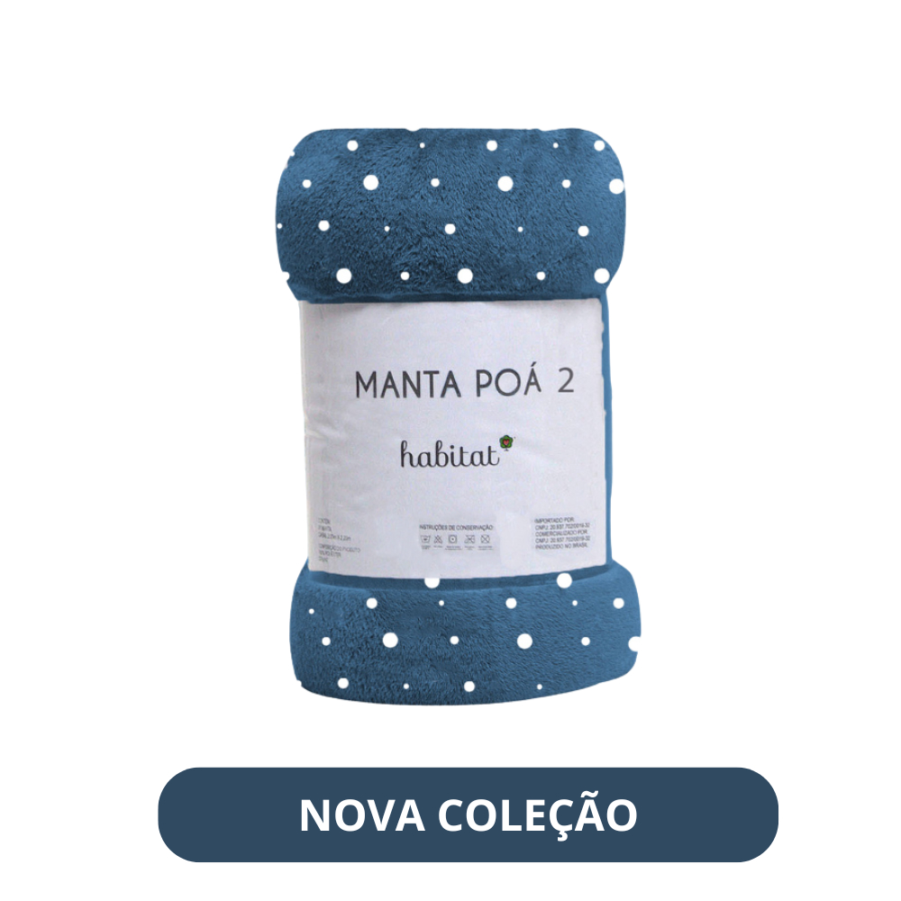Cobertor de Microfibra Manta Queen Antialérgico Estampado Poá Quentinho