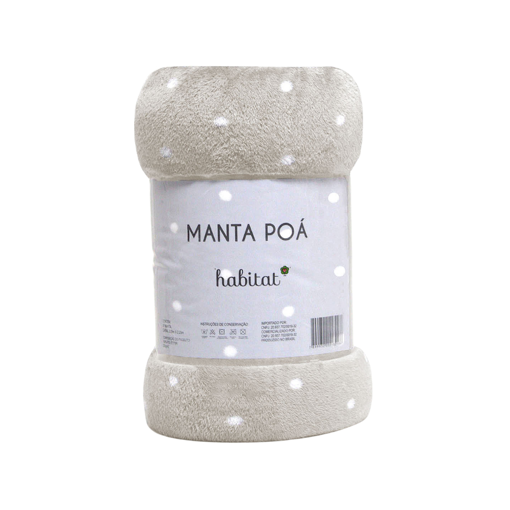 Cobertor de Microfibra Manta Queen Antialérgico Estampado Poá Quentinho