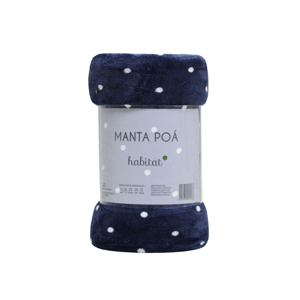 Cobertor de Microfibra Manta Queen Antialérgico Estampado Poá Quentinho