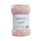 Cobertor de Microfibra Manta Queen Antialérgico Estampado Poá Quentinho