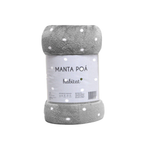 Cobertor de Microfibra Manta Queen Antialérgico Estampado Poá Quentinho