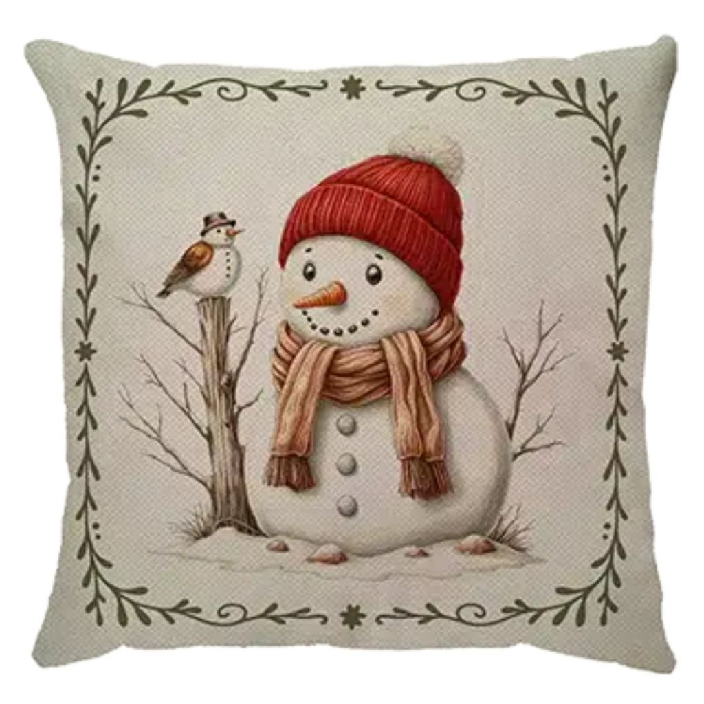 Capa de Almofada  Linho Estampado 43x43cm