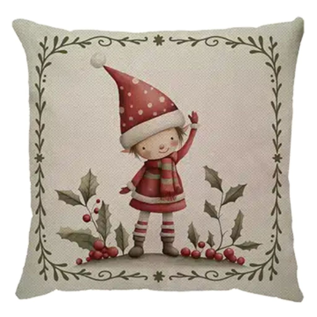 Capa de Almofada  Linho Estampado 43x43cm