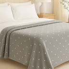 Cobertor de Microfibra Manta Queen Antialérgico Estampado Poá Quentinho