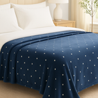 Cobertor de Microfibra Manta Queen Antialérgico Estampado Poá Quentinho