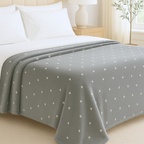 Cobertor de Microfibra Manta Queen Antialérgico Estampado Poá Quentinho