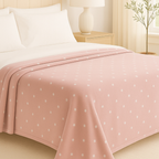 Cobertor de Microfibra Manta Queen Antialérgico Estampado Poá Quentinho