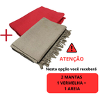 Kit 2 Mantas Natal Para Sofá 3,00 x 1,80M King Algodão Protetor Decoração Natal