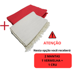 Kit 2 Mantas Natal Para Sofá 3,00 x 1,80M King Algodão Protetor Decoração Natal